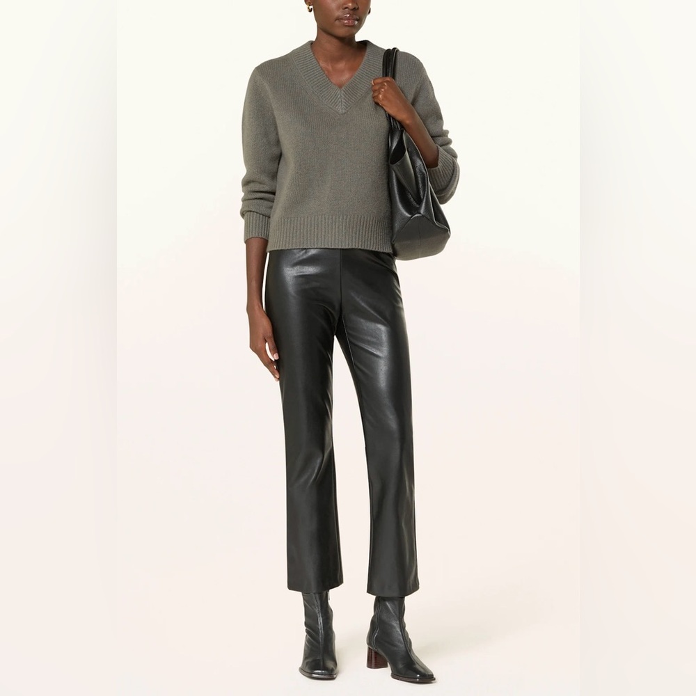 Seductive 7/8 Leggings Cindy Faux Casual Classic Leather Pants Size XS